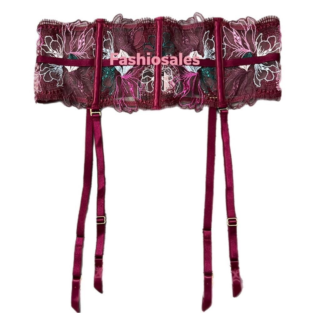 Victoria’s Secret Very Sexy Floral Waist Cincher Garter Belt Multicolor M/L